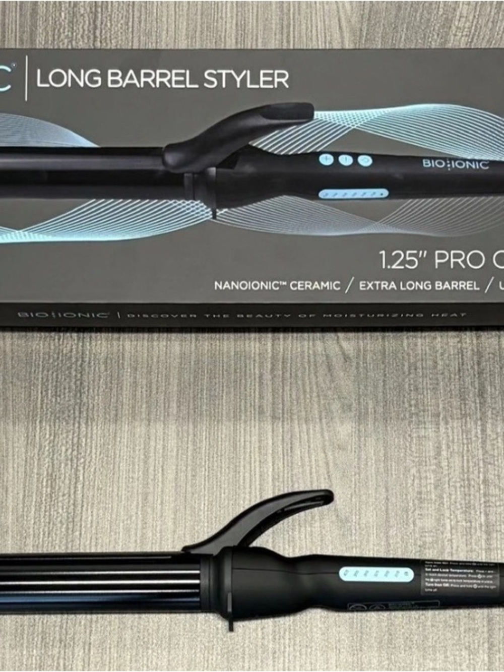 Bio Ionic Long Barrel Styler 1.25" – Black